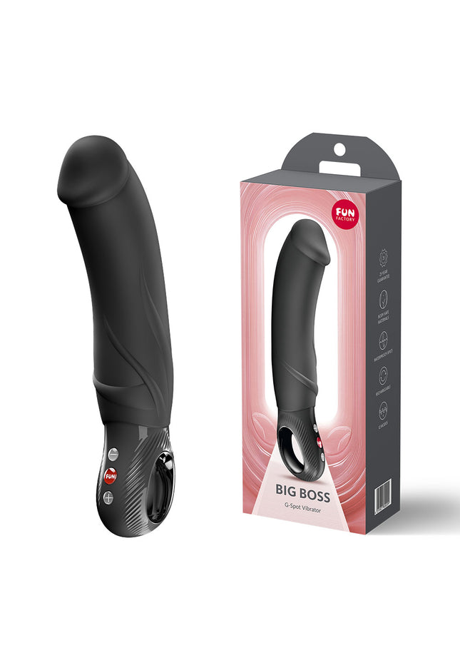 Fun Factory BIG BOSS Black - Black 22.9 cm USB-C Vibrator