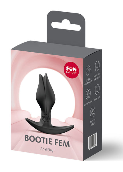 Fun Factory BOOTIE FEM Black - Black 8.5 cm Butt Plug