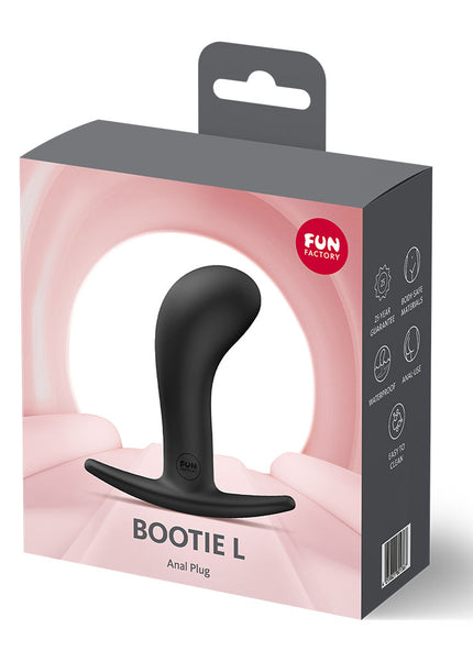 Fun Factory BOOTIE L Black - Black 10.9 cm Large Anal Plug
