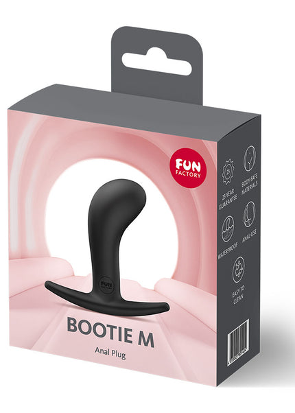 Fun Factory BOOTIE M Black - Black 9.4 cm Medium Butt Plug