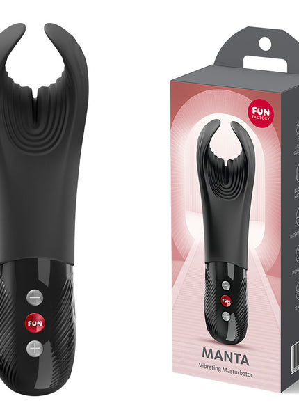 Fun Factory MANTA Black - Black USB-C Rechargeable Unisex Vibrator