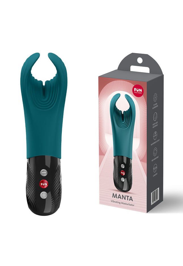 Fun Factory MANTA Bottle Green - Bottle Green USB-C Rechargeable Unisex Vibrator