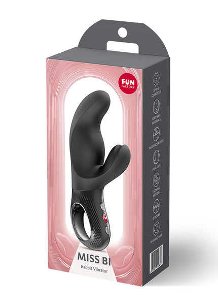 Fun Factory MISS BI Black - Black 17 cm USB-C Rechargeable Vibrator
