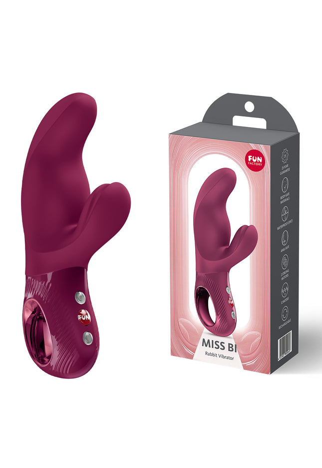 Fun Factory MISS BI Wine Red - Wine Red 17 cm USB-C Rechargeable Vibrator