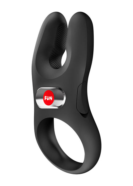 Fun Factory NOS PRO Black - Black USB-C Rechargeable Vibrating Cock Ring
