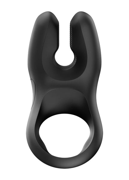 Fun Factory NOS PRO Black - Black USB-C Rechargeable Vibrating Cock Ring