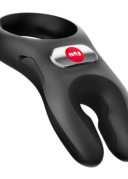 Fun Factory NOS PRO Black - Black USB-C Rechargeable Vibrating Cock Ring