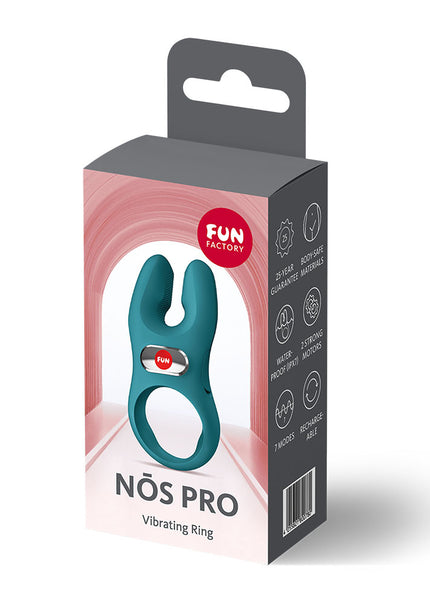 Fun Factory NOS PRO Bottle Green - Bottle Green USB-C Rechargeable Vibrating Cock Ring
