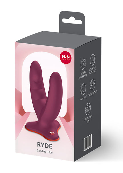 Fun Factory RYDE Wine Red - Wine Red Grinding Dildo