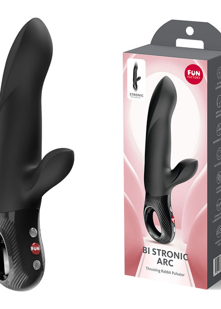Fun Factory BI STRONIC ARC Black - Black 21.6 cm USB-C Rechargeable Thrusting Vibrator