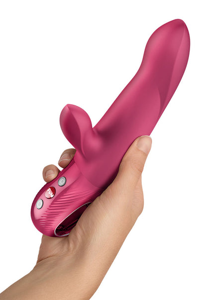Fun Factory BI STRONIC ARC Raspberry - Raspberry 21.6 cm USB-C Rechargeable Thrusting Vibrator