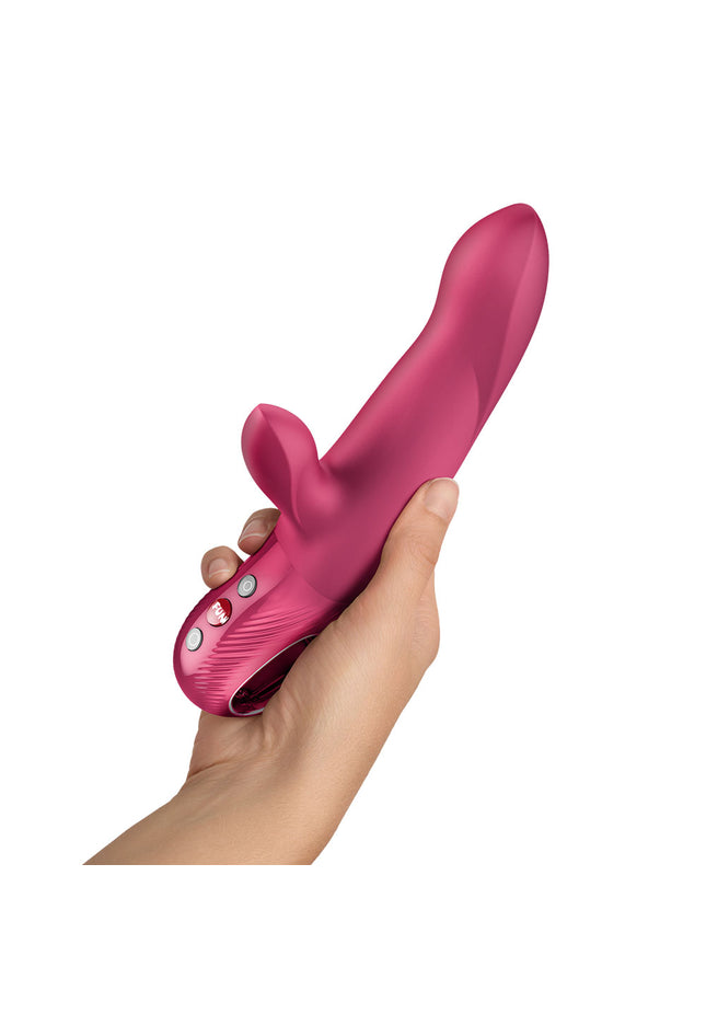 Fun Factory BI STRONIC ARC Raspberry - Raspberry 21.6 cm USB-C Rechargeable Thrusting Vibrator