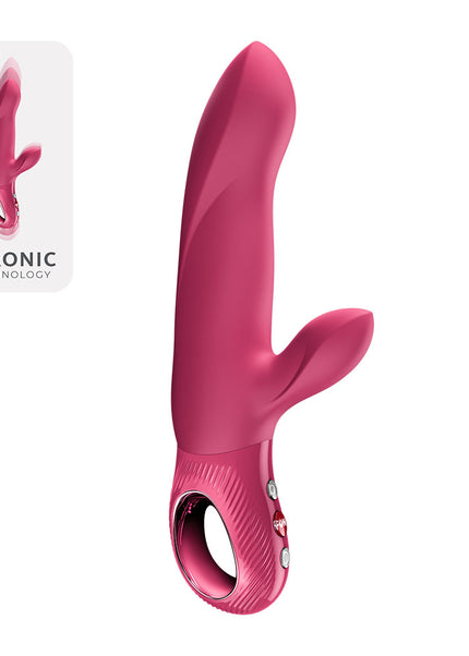 Fun Factory BI STRONIC ARC Raspberry - Raspberry 21.6 cm USB-C Rechargeable Thrusting Vibrator