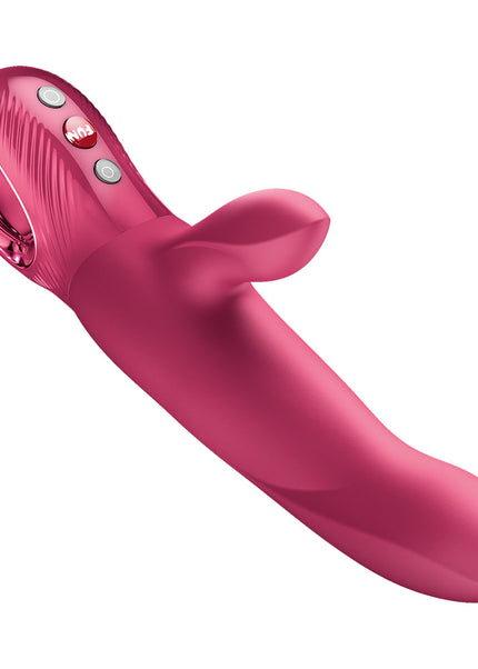 Fun Factory BI STRONIC ARC Raspberry - Raspberry 21.6 cm USB-C Rechargeable Thrusting Vibrator