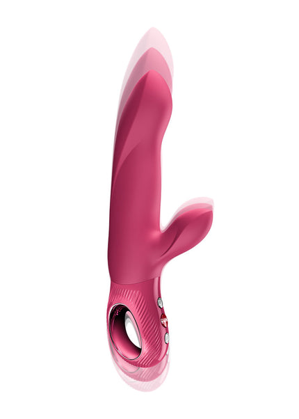 Fun Factory BI STRONIC ARC Raspberry - Raspberry 21.6 cm USB-C Rechargeable Thrusting Vibrator