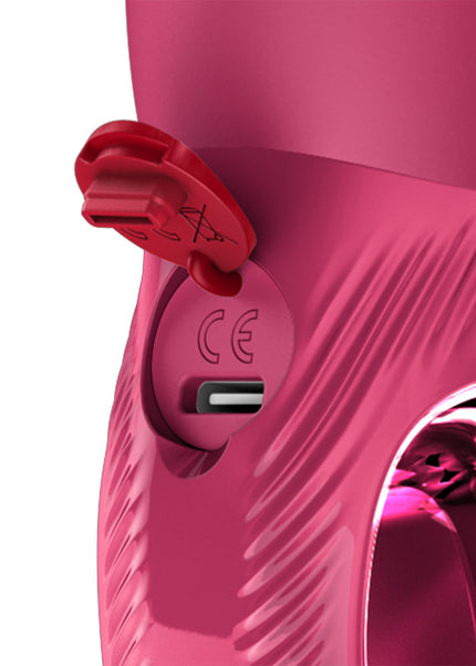Fun Factory BI STRONIC ARC Raspberry - Raspberry 21.6 cm USB-C Rechargeable Thrusting Vibrator
