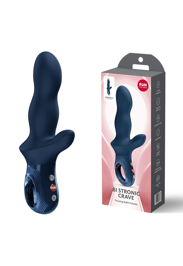 Fun Factory BI STRONIC CRAVE Nightblue - Nightblue USB-C Rechargeable Thrusting Vibrator