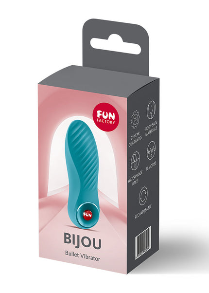 Fun Factory BIJOU Aquamarine - Aquamarine USB-C Rechargeable Stimulator