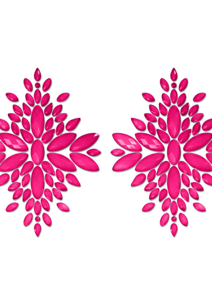 GLOW Fashion Pasties Set - Glow Pink Crystals