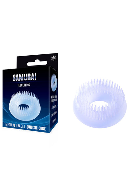 Samurai - Clear Soft Bristled Cock Ring
