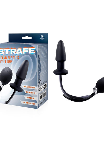 Strife - Black Inflatable Butt Plug with Hand Pump