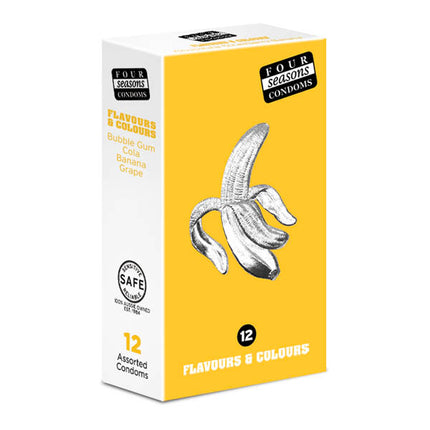 Four Seasons Choc N Fruit Flavoured Condoms - 12 Pack