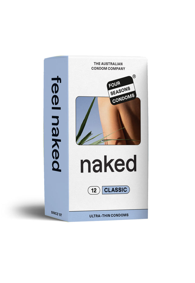 Naked Classic Condoms - Ultra Thin Lubricated Condoms - 12 Pack