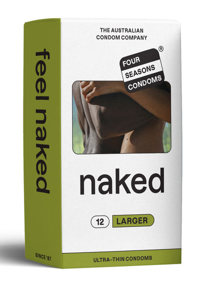 Naked Larger Fitting Condoms - Naked Larger Fitting Lubricated Condoms - 12 Pack