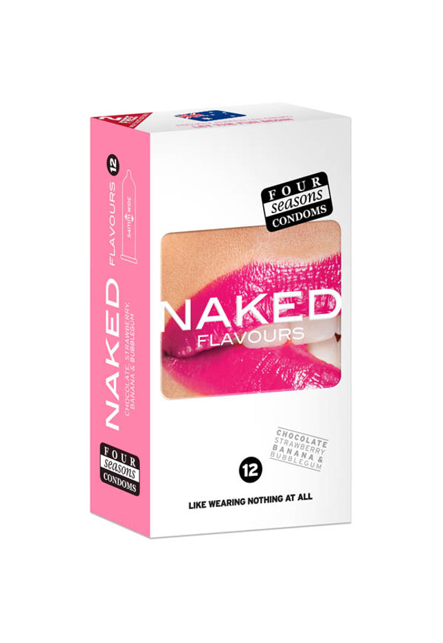 Four Seasons Naked Flavours - Ultra Thin Flavoured Condoms - 12 Pack