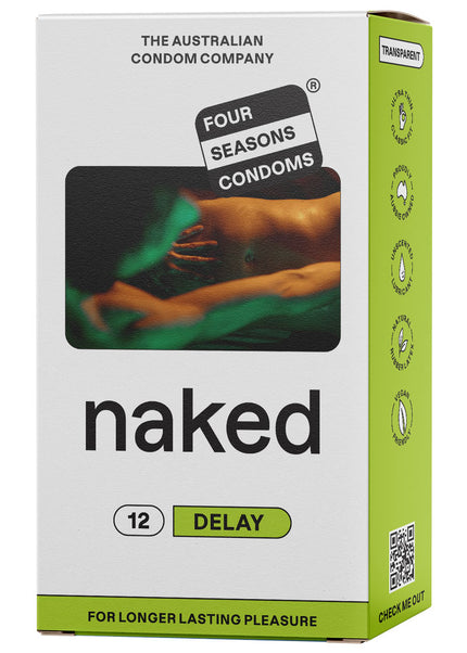 Four Seasons Naked Delay - Ultra Thin Condoms - 12 Pack