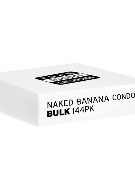 Four Seasons Naked Banana Flavoured Condoms - Bulk Box of 144