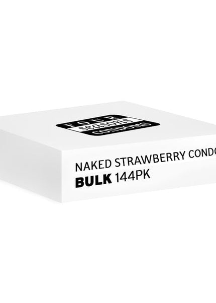 Four Seasons Naked Strawberry Flavoured Condoms - Bulk Box of 144