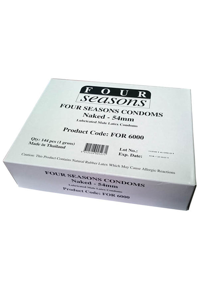 Four Seasons Naked Classic Condoms - Bulk Box of 144