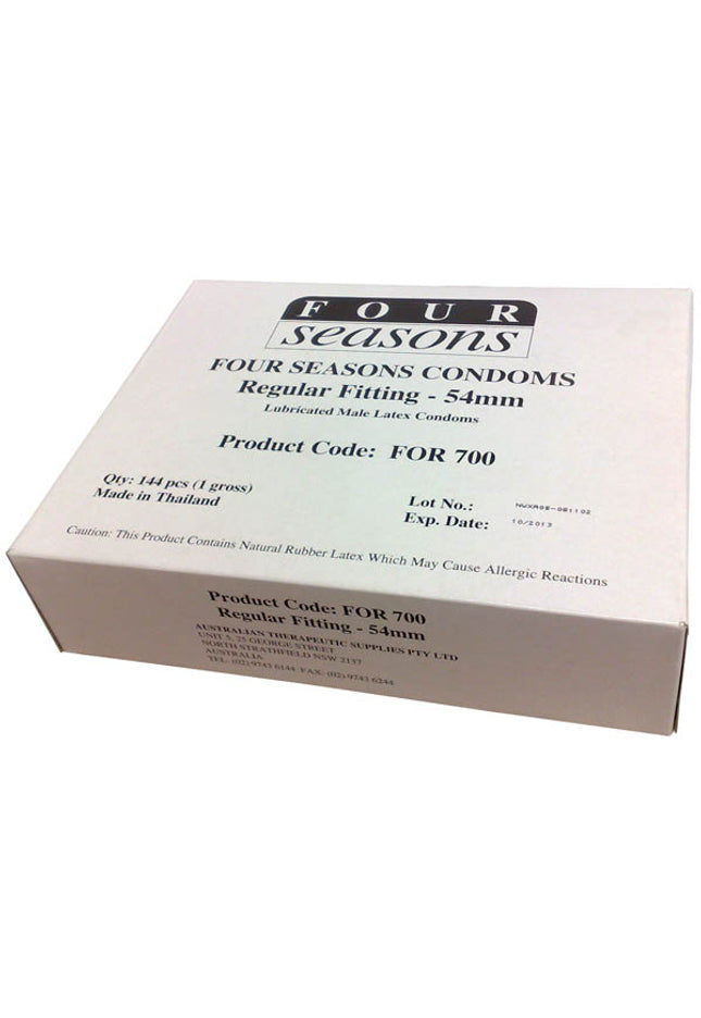 Four Seasons Regular Condoms - Bulk Box of 144