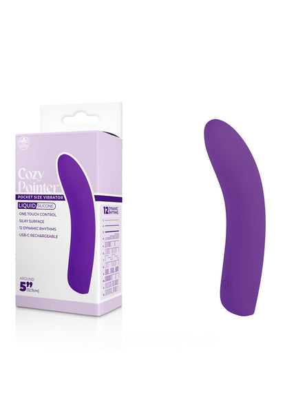 Cozy Pointer - Purple - Purple 12.7 USB Rechargeable Mini Vibrator