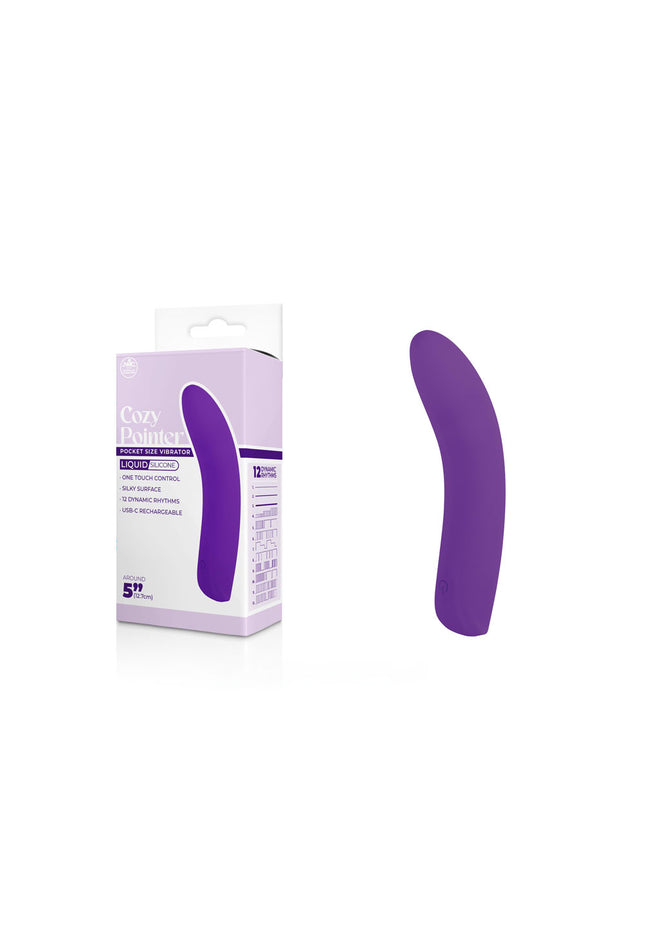Cozy Pointer - Purple - Purple 12.7 USB Rechargeable Mini Vibrator