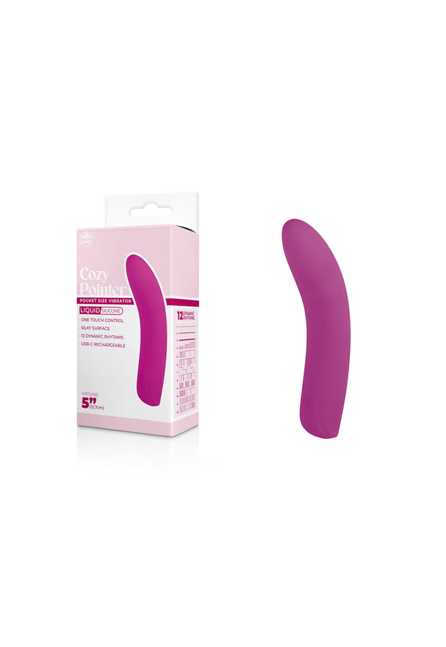 Cozy Pointer - Pink - Pink 12.7 USB Rechargeable Mini Vibrator