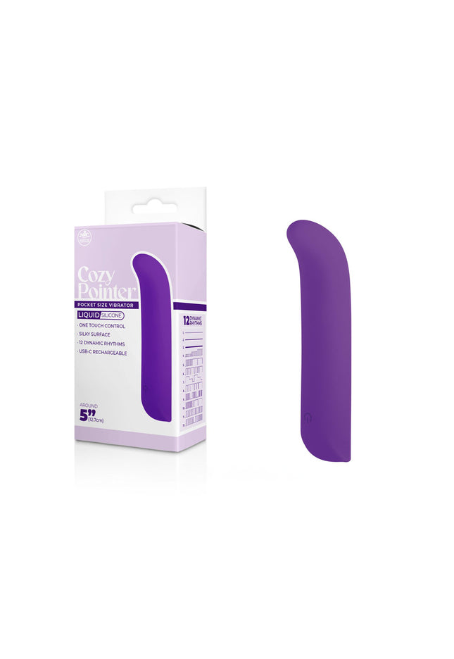 Cozy Pointer - Purple - Purple 12.7 cm USB Rechargeable Mini Vibrator