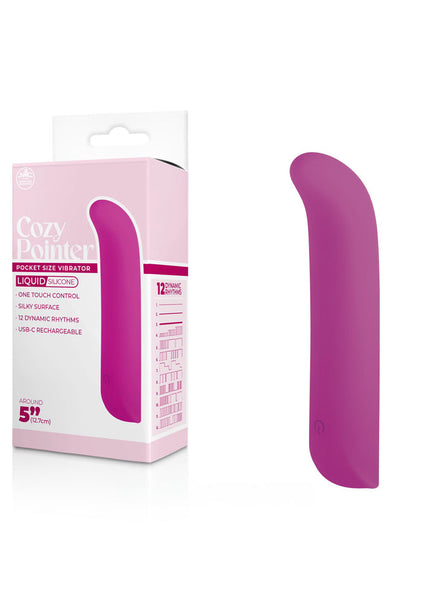 Cozy Pointer - Pink - Pink 12.7 cm USB Rechargeable Mini Vibrator