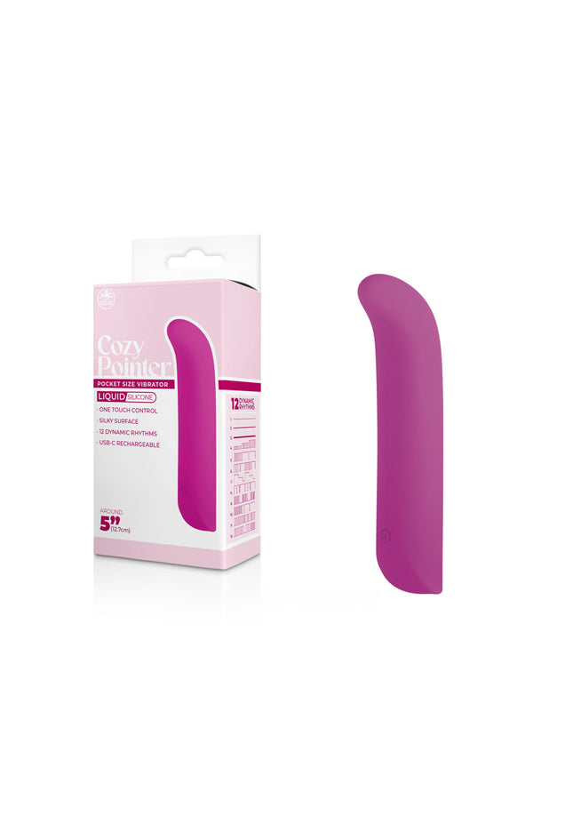 Cozy Pointer - Pink - Pink 12.7 cm USB Rechargeable Mini Vibrator