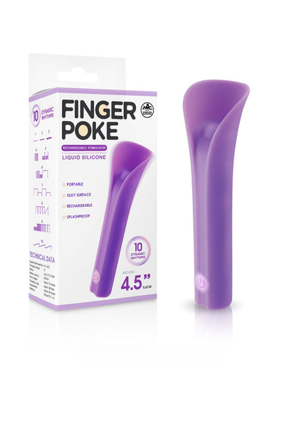 Finger Poke - Purple - Purple 11.4 cm USB Rechargeable Bullet