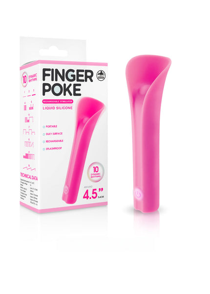 Finger Poke - Pink - Pink 11.4 cm USB Rechargeable Bullet