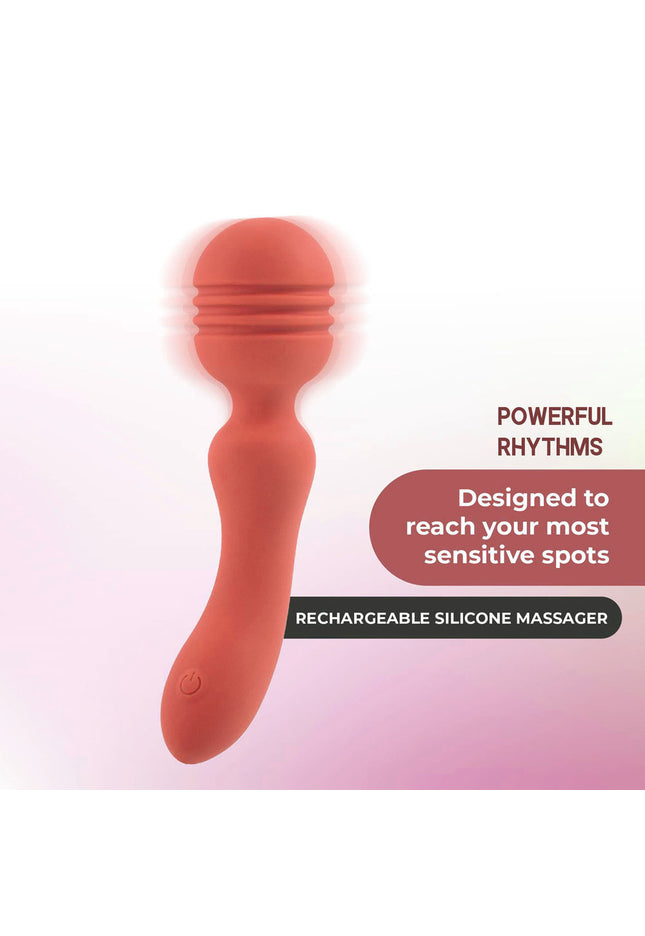 Xciter - Orange - Orange 16.5 cm USB Rechargeable Massage Wand