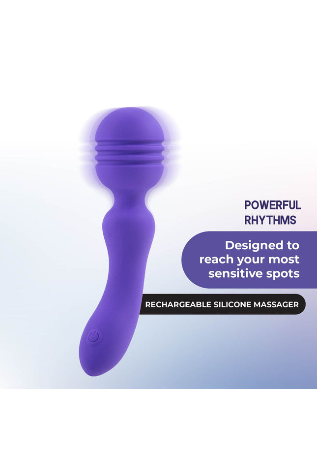 Xciter - Purple - Purple 16.5 cm USB Rechargeable Massage Wand
