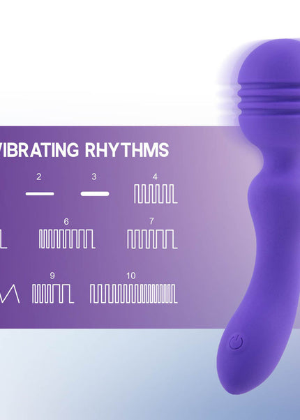 Xciter - Purple - Purple 16.5 cm USB Rechargeable Massage Wand