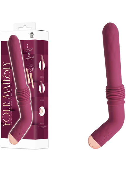 Your Majesty - Maroon USB-C Rechargeable Thrusting Vibrator