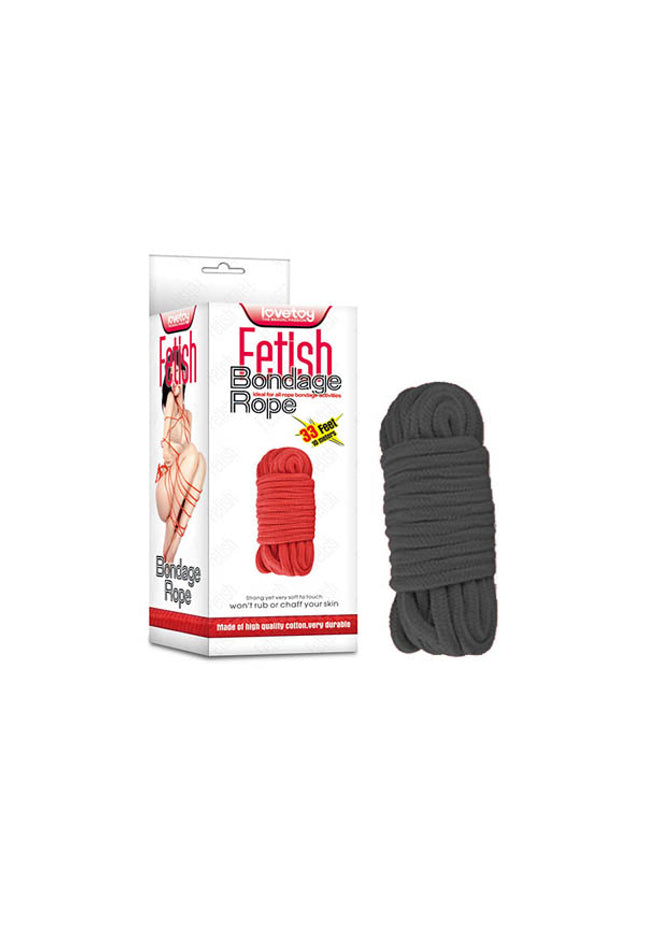 Fetish Bondage Rope - Black - 10 m Length