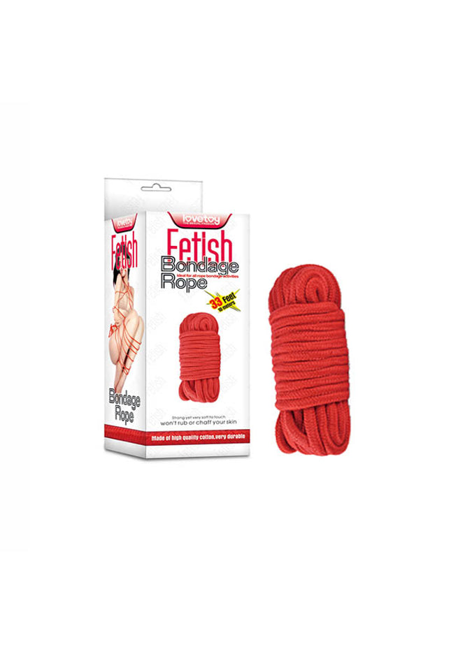 Fetish Bondage Rope - Red - 10 m Length