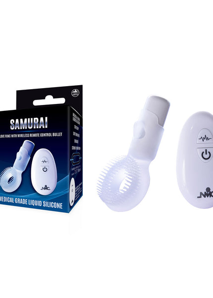 Samurai - Clear Vibrating Cock Ring with Wireless Remote Control