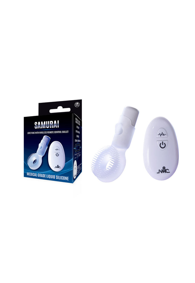 Samurai - Clear Vibrating Cock Ring with Wireless Remote Control